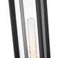 Z-Lite Glenwood 8" W x 16" H 1-Light Black Outdoor Pier Mounted Fixture and Square Pier Mount Hardware With Clear Glass Shade