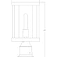 Z-Lite Glenwood 8" W x 16" H 1-Light Black Outdoor Pier Mounted Fixture and Square Pier Mount Hardware With Clear Glass Shade