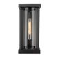 Z-Lite Glenwood 8" W x 17" H 1-Light Black Aluminum Outdoor Wall Sconce With Clear Glass Shade
