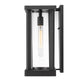 Z-Lite Glenwood 8" W x 17" H 1-Light Black Aluminum Outdoor Wall Sconce With Clear Glass Shade