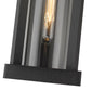 Z-Lite Glenwood 8" W x 17" H 1-Light Black Aluminum Outdoor Wall Sconce With Clear Glass Shade