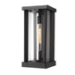 Z-Lite Glenwood 8" W x 17" H 1-Light Black Aluminum Outdoor Wall Sconce With Clear Glass Shade