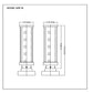 Z-Lite Glenwood 8" W x 18" H 1-Light Black Outdoor Pier Mounted Fixture and Square Pier Mount Hardware With Clear Glass Shade