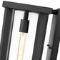 Z-Lite Glenwood 8" W x 20" H 1-Light Black Aluminum Outdoor Wall Sconce With Clear Glass Shade