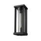 Z-Lite Glenwood 8" W x 20" H 1-Light Black Aluminum Outdoor Wall Sconce With Clear Glass Shade