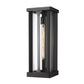 Z-Lite Glenwood 8" W x 20" H 1-Light Black Aluminum Outdoor Wall Sconce With Clear Glass Shade