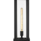 Z-Lite Glenwood 8" W x 20" H 1-Light Black Outdoor Post Mount Fixture With Clear Glass Shade