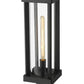 Z-Lite Glenwood 8" W x 20" H 1-Light Black Outdoor Post Mount Fixture With Clear Glass Shade