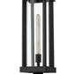 Z-Lite Glenwood 8" W x 20" H 1-Light Black Outdoor Post Mount Fixture With Clear Glass Shade