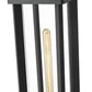 Z-Lite Glenwood 8" W x 22" H 1-Light Black Outdoor Pier Mounted Fixture and Round Pier Mount Hardware With Clear Glass Shade