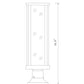 Z-Lite Glenwood 8" W x 22" H 1-Light Black Outdoor Pier Mounted Fixture and Round Pier Mount Hardware With Clear Glass Shade