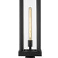 Z-Lite Glenwood 8" W x 22" H 1-Light Black Outdoor Pier Mounted Fixture and Square Pier Mount Hardware With Clear Glass Shade