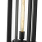 Z-Lite Glenwood 8" W x 22" H 1-Light Black Outdoor Pier Mounted Fixture and Square Pier Mount Hardware With Clear Glass Shade