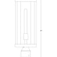 Z-Lite Glenwood 8" W x 22" H 1-Light Black Outdoor Pier Mounted Fixture and Square Pier Mount Hardware With Clear Glass Shade