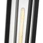 Z-Lite Glenwood 8" W x 23" H 1-Light Black Outdoor Pier Mounted Fixture and Square Pier Mount Hardware With Clear Glass Shade