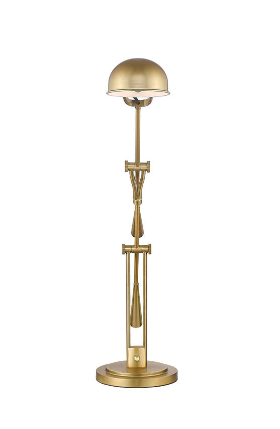 Z-Lite Grammercy Park 10" 1-Light Heritage Brass Steel Table Lamp