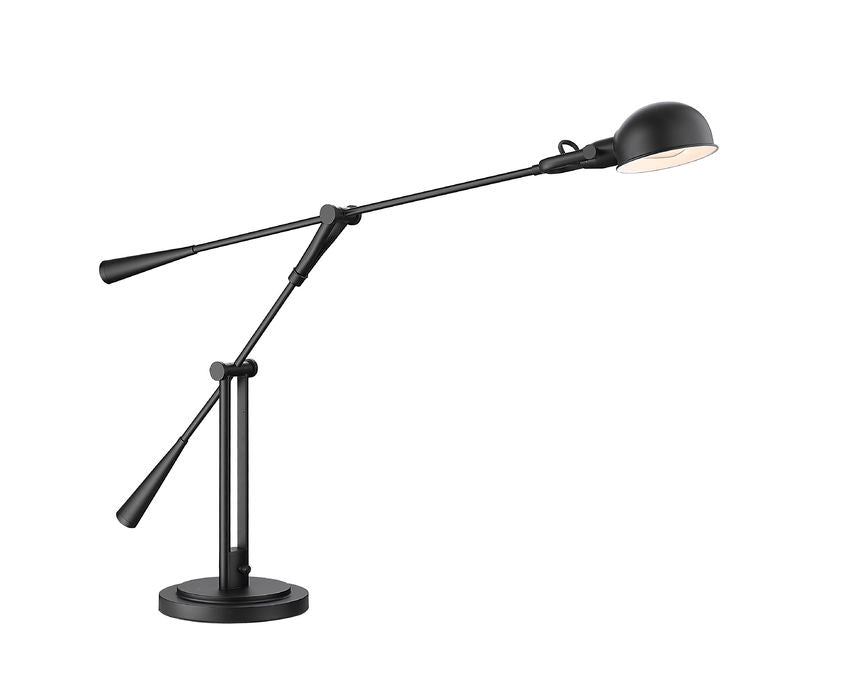 Z-Lite Grammercy Park 10" 1-Light Matte Black Steel Table Lamp