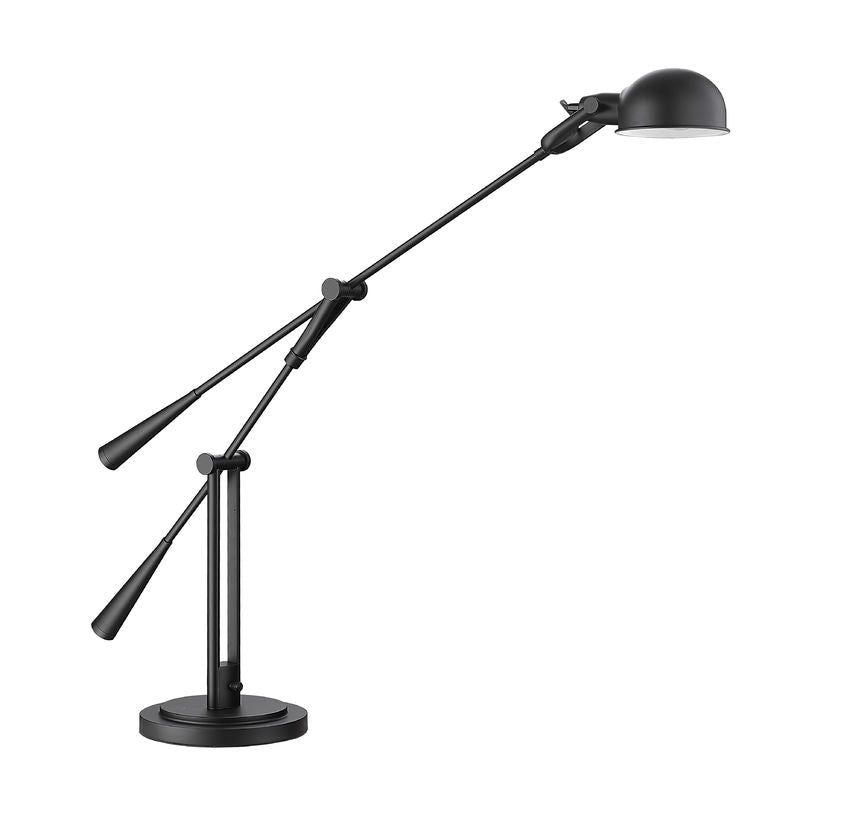 Z-Lite Grammercy Park 10" 1-Light Matte Black Steel Table Lamp