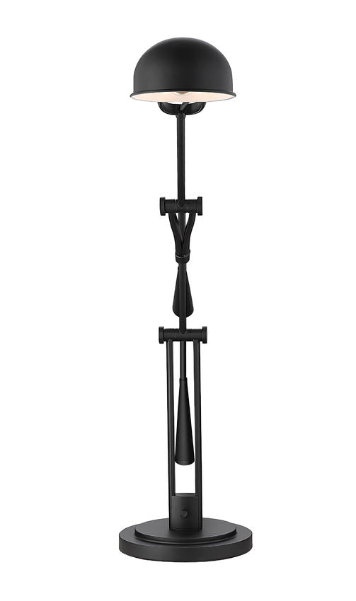 Z-Lite Grammercy Park 10" 1-Light Matte Black Steel Table Lamp