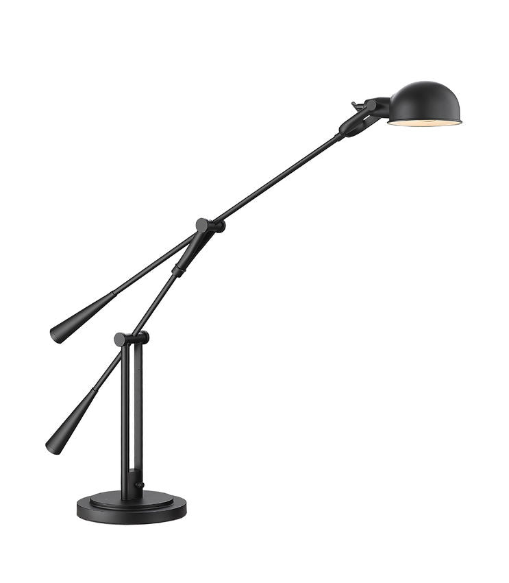 Z-Lite Grammercy Park 10" 1-Light Matte Black Steel Table Lamp