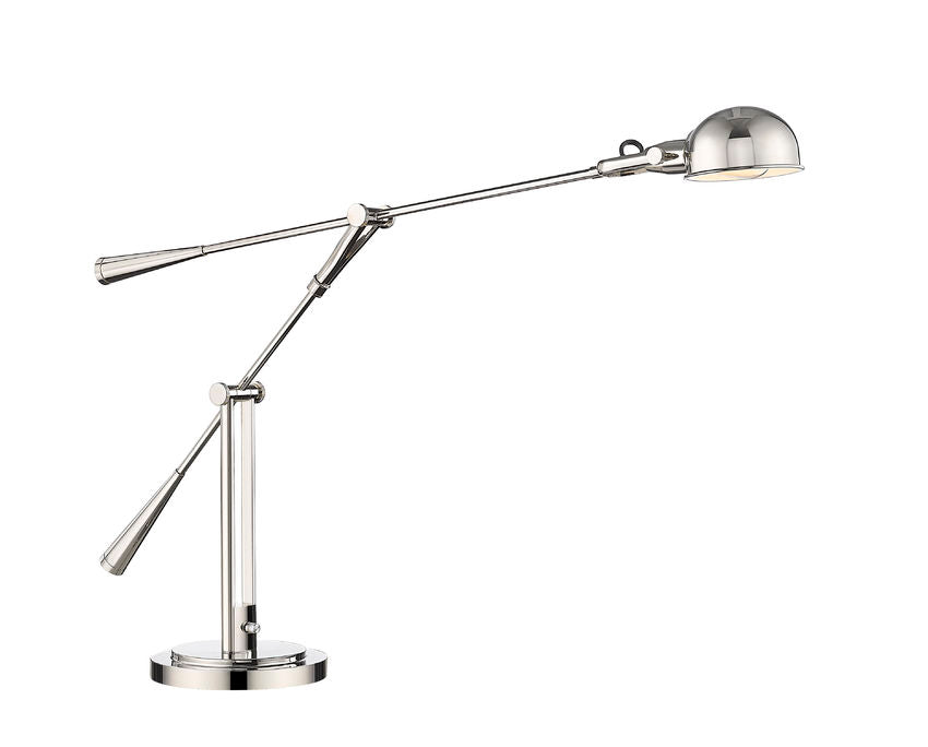 Z-Lite Grammercy Park 10" 1-Light Polished Nickel Steel Table Lamp