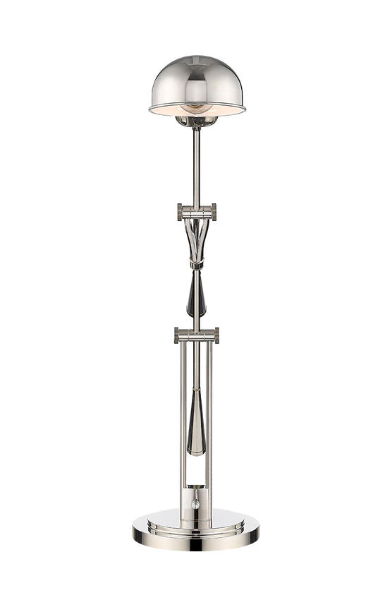Z-Lite Grammercy Park 10" 1-Light Polished Nickel Steel Table Lamp