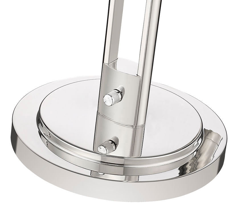 Z-Lite Grammercy Park 10" 1-Light Polished Nickel Steel Table Lamp