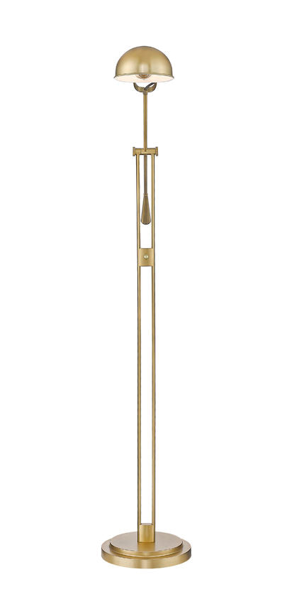 Z-Lite Grammercy Park 13" 1-Light Heritage Brass Steel Floor Lamp