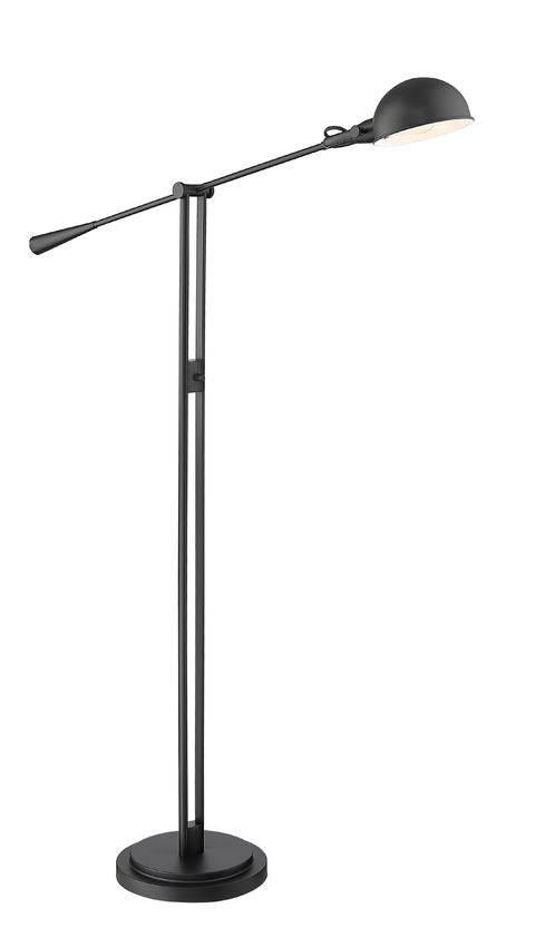 Z-Lite Grammercy Park 13" 1-Light Matte Black Steel Floor Lamp