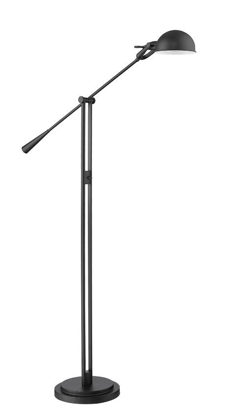 Z-Lite Grammercy Park 13" 1-Light Matte Black Steel Floor Lamp