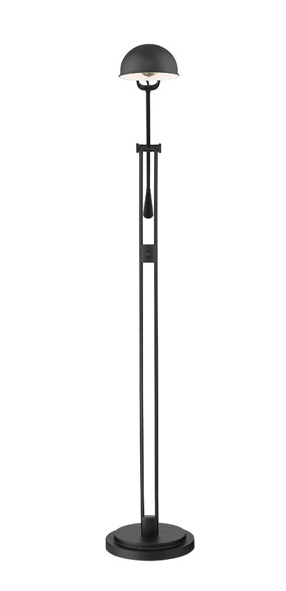 Z-Lite Grammercy Park 13" 1-Light Matte Black Steel Floor Lamp