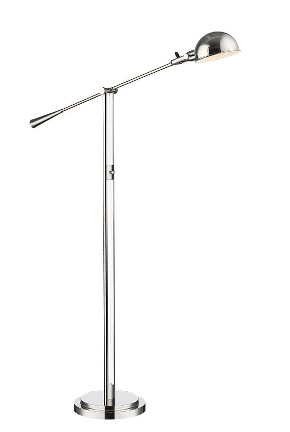 Z-Lite Grammercy Park 13" 1-Light Polished Nickel Steel Floor Lamp