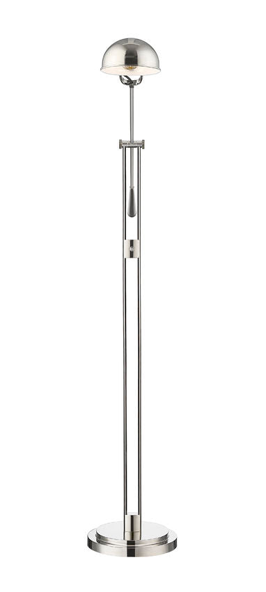 Z-Lite Grammercy Park 13" 1-Light Polished Nickel Steel Floor Lamp
