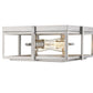 Z-Lite Halcyon 14" 2-Light Bronze and Heritage Brass Square Frame Steel Flush Mount Lighting