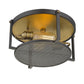 Z-Lite Halcyon 14" 2-Light Bronze and Heritage Brass Steel Flush Mount Lighting