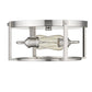 Z-Lite Halcyon 14" 2-Light Brushed Nickel Steel Flush Mount Lighting