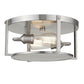 Z-Lite Halcyon 14" 2-Light Brushed Nickel Steel Flush Mount Lighting