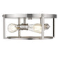 Z-Lite Halcyon 16" 3-Light Brushed Nickel Steel Flush Mount Lighting