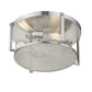 Z-Lite Halcyon 16" 3-Light Brushed Nickel Steel Flush Mount Lighting