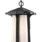 Z-Lite Harbor Lane 9" 1-Light Black Outdoor Chain Mount Ceiling Fixture With Matte Opal Glass Shade