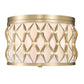Z-Lite Harden 12" 3-Light Modern Gold and White Fabric Shade Flush Mount