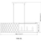 Z-Lite Harden 13" 10-Light Modern Gold and White Fabric Shade Linear Chandelier