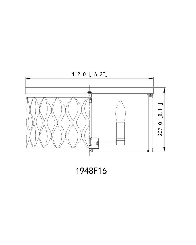 Z-Lite Harden 16" 4-Light Matte Black and White Fabric Shade Flush Mount