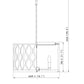 Z-Lite Harden 18" 5-Light Matte Black and White Fabric Shade Pendant Light