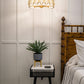 Z-Lite Harden 18" 5-Light Modern Gold and White Fabric Shade Pendant Light