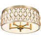 Z-Lite Harden 20" 5-Light Modern Gold and White Fabric Shade Flush Mount