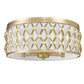 Z-Lite Harden 20" 5-Light Modern Gold and White Fabric Shade Flush Mount