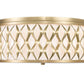 Z-Lite Harden 20" 5-Light Modern Gold and White Fabric Shade Flush Mount