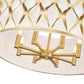 Z-Lite Harden 26" 8-Light Modern Gold and White Fabric Shade Pendant Light