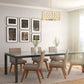 Z-Lite Harden 26" 8-Light Modern Gold and White Fabric Shade Pendant Light